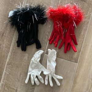 3 pair girls dressy gloves